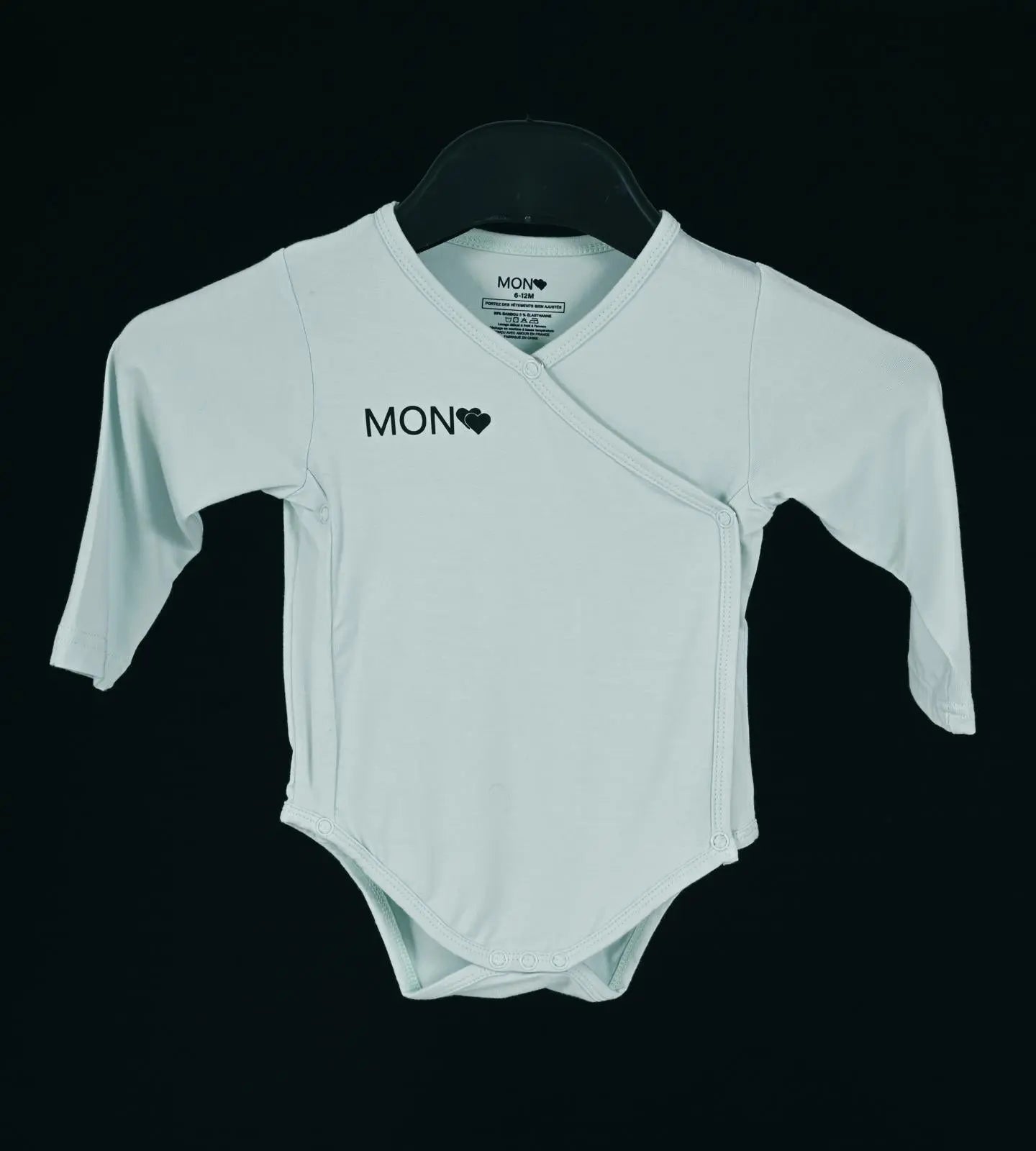 Tissu en bambou naturel du body bébé, matière douce, respirante et hypoallergénique